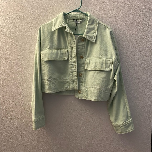 Zara Cropped Oversized Shirt Jacket - Picture 3 of 6